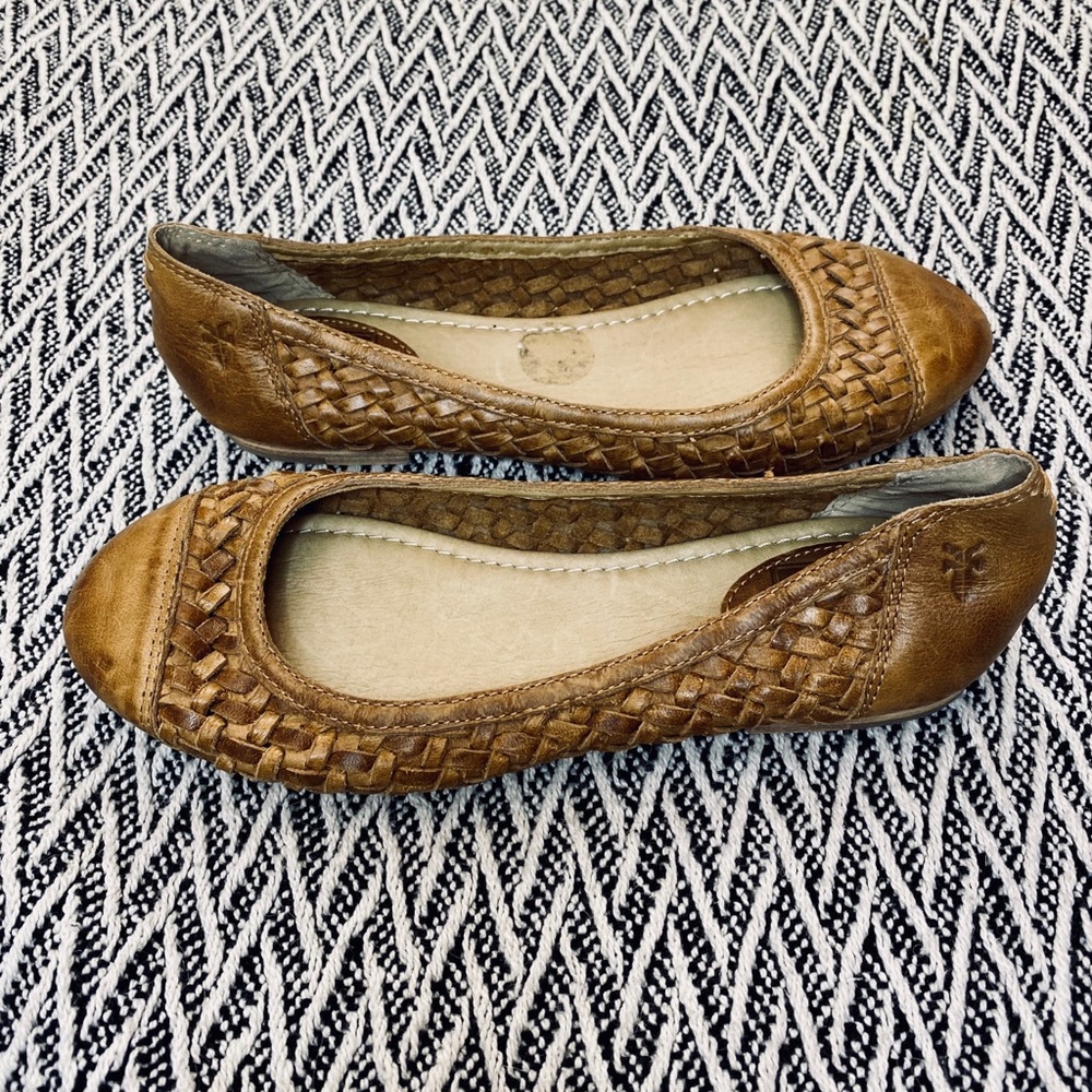 Frye Carson Woven Leather Ballet Flat